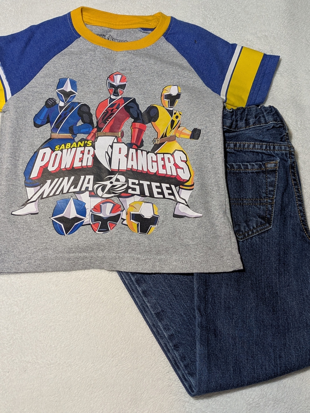 Boys Power Rangers Shirt- Size 4 & The Children's Place Jeans Size- 4T